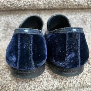 Prada | Shoes | Prada Mens Navy Velvet Leather Trimmed Shoes  display picture 1
